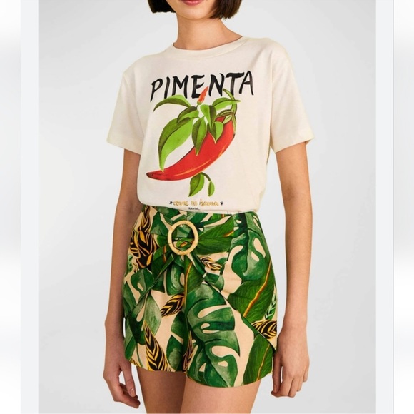 Farm Rio Tropical Leaves Shorts - Picture 1 of 9
